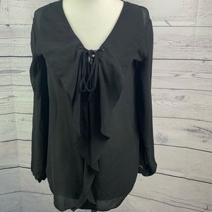 H&M Poet Blouse with front Frills